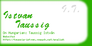istvan taussig business card